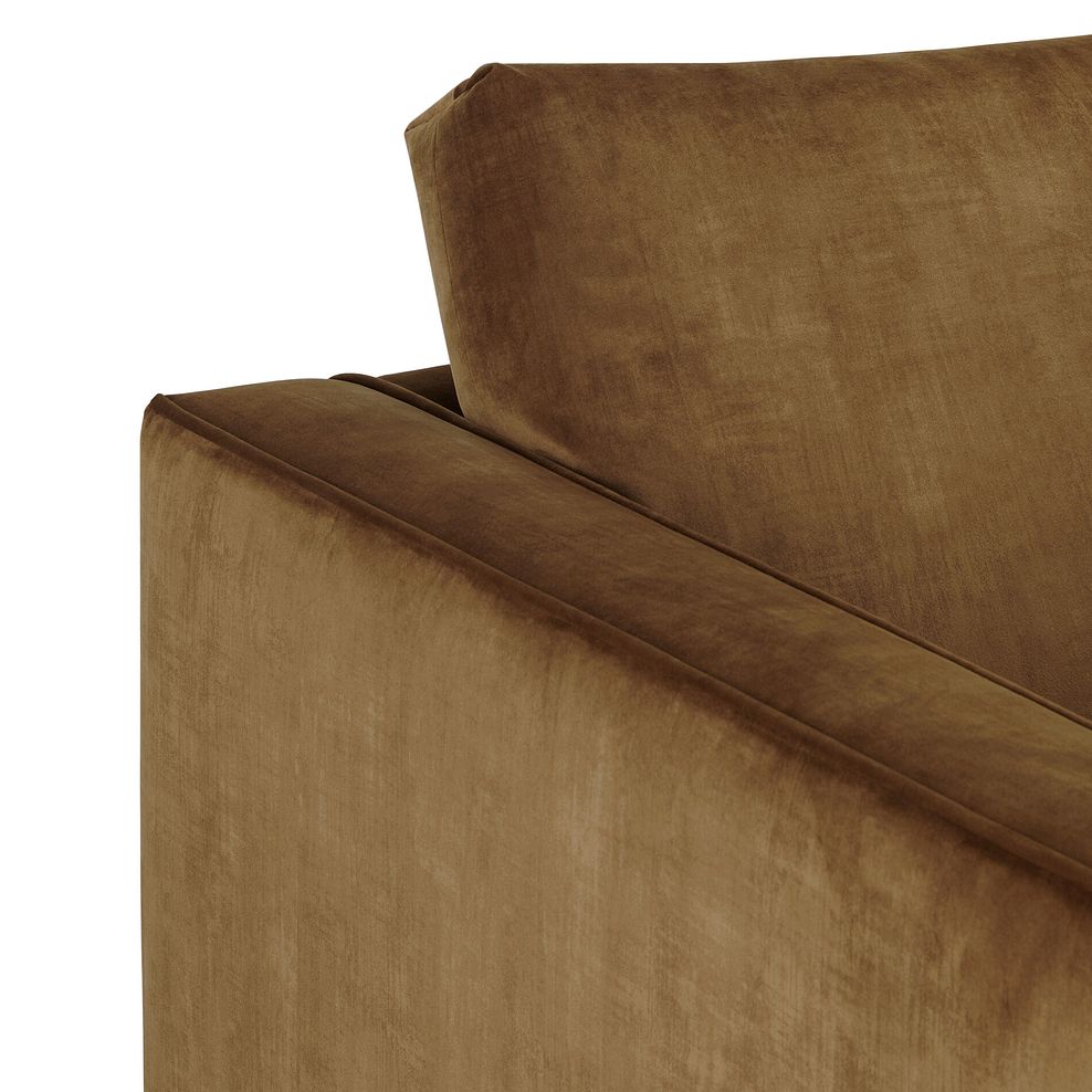 Jude 2 Seater Sofa in Duke Old Gold Fabric with Oak Feet 6