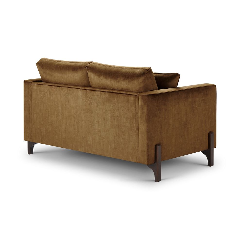 Jude 2 Seater Sofa in Duke Old Gold Fabric with Walnut Finished Feet 5