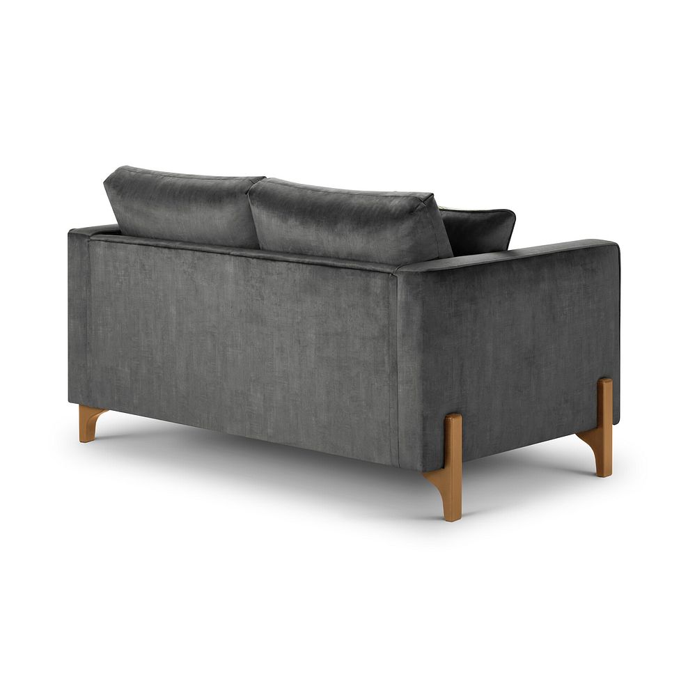 Jude 2 Seater Sofa in Duke Steel Fabric with Oak Feet 4