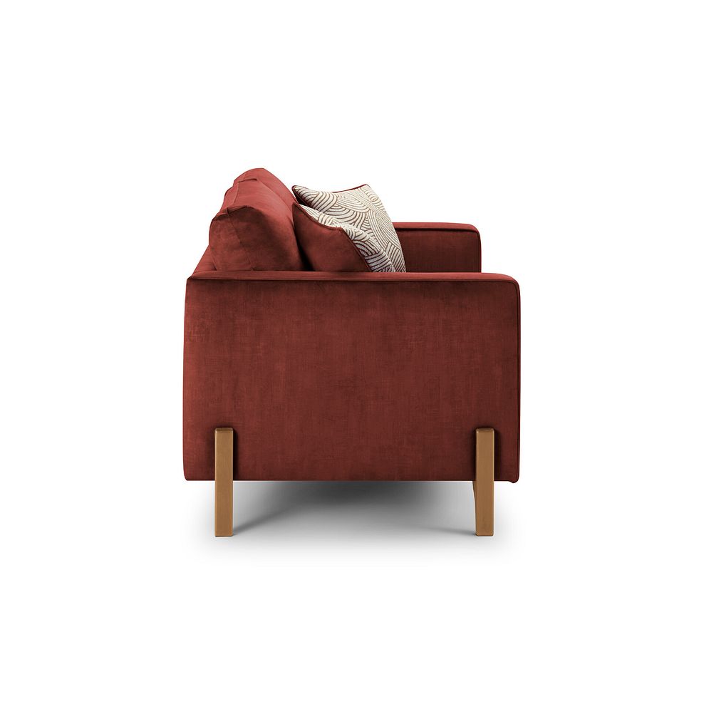 Jude 2 Seater Sofa in Duke Sunset Fabric with Oak Feet 3