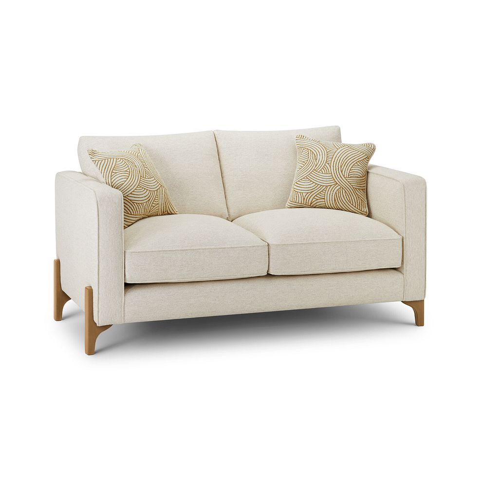 Jude 2 Seater Sofa in Oscar Linen Fabric with Oak Feet 1