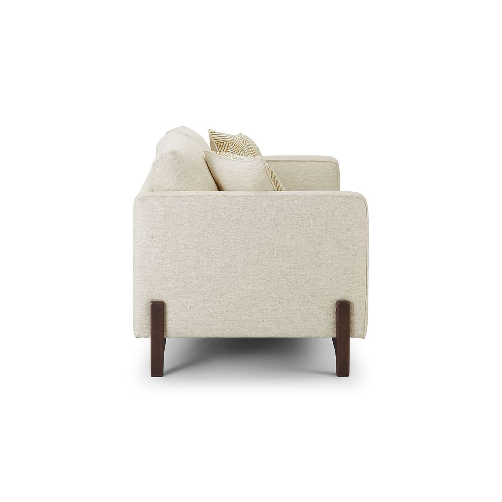 Jude 2 Seater Sofa in Oscar Linen Fabric with Walnut Finished Feet 3