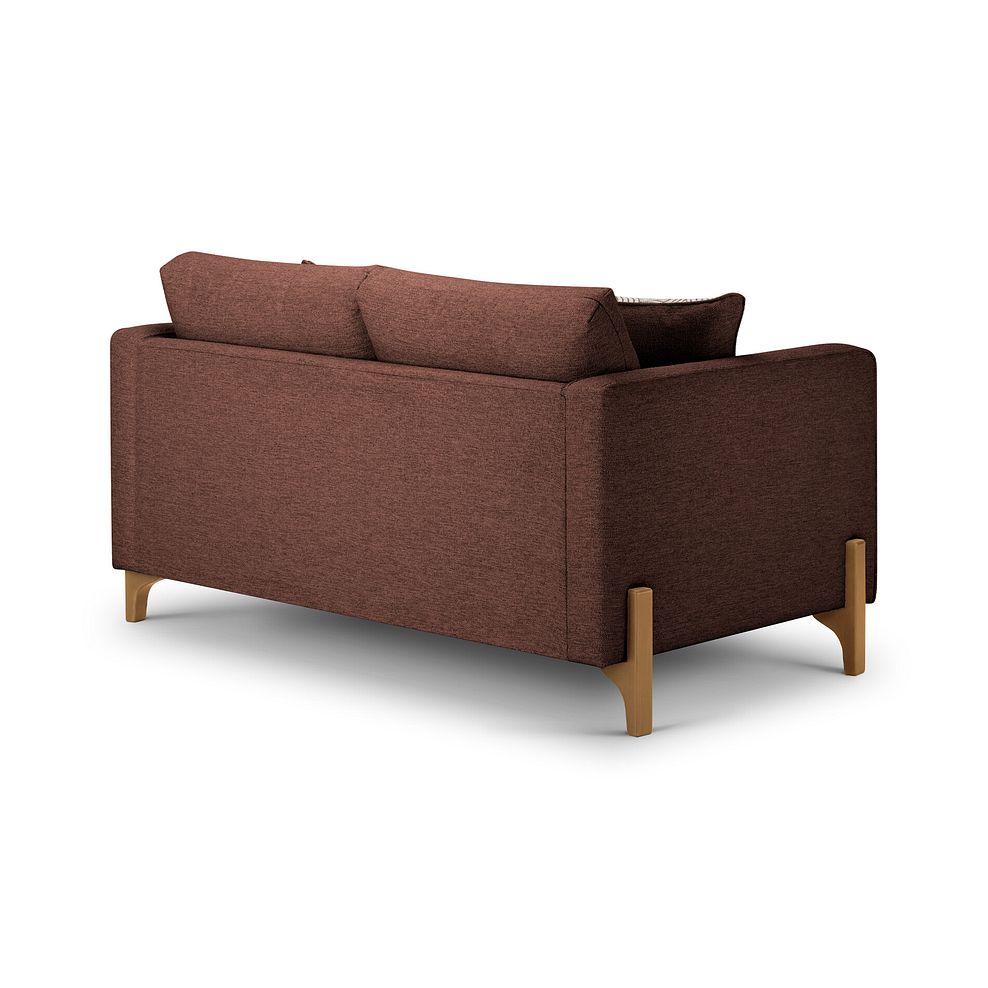 Jude 2 Seater Sofa in Oscar Rust Fabric with Oak Feet 4