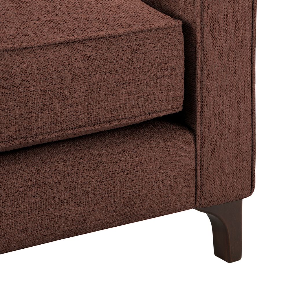 Jude 2 Seater Sofa in Oscar Rust Fabric with Walnut Finished Feet 8