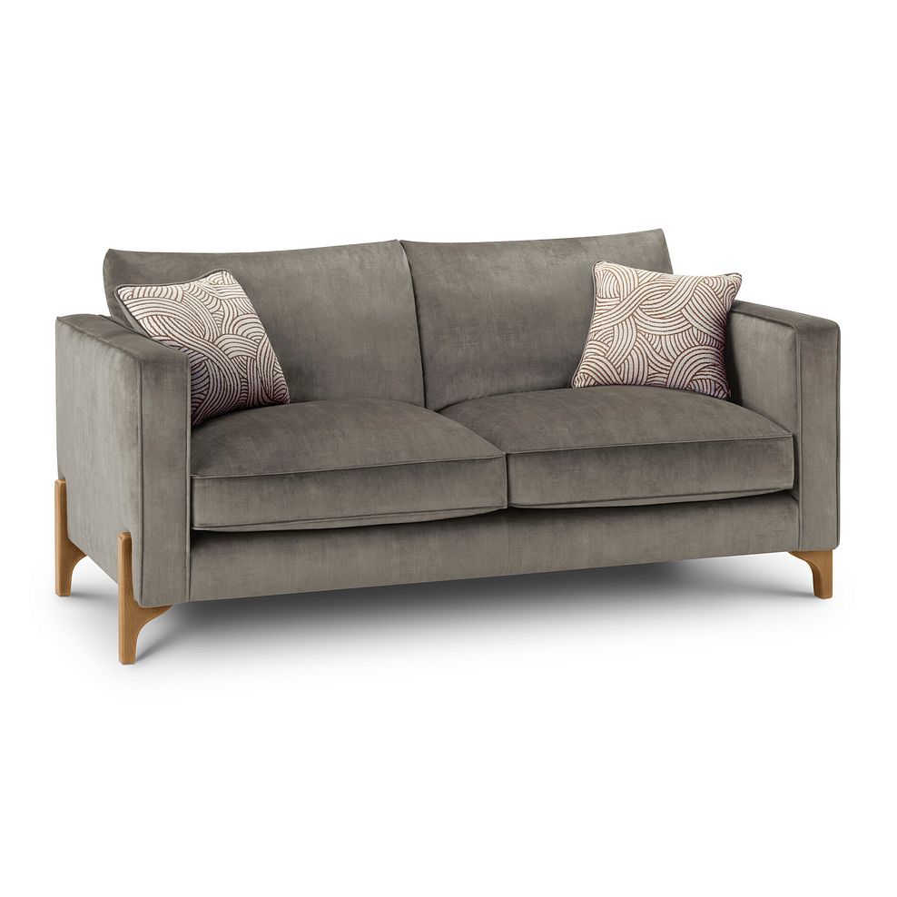 Jude 3 Seater Sofa in Duke Cedar Fabric with Oak Feet 1