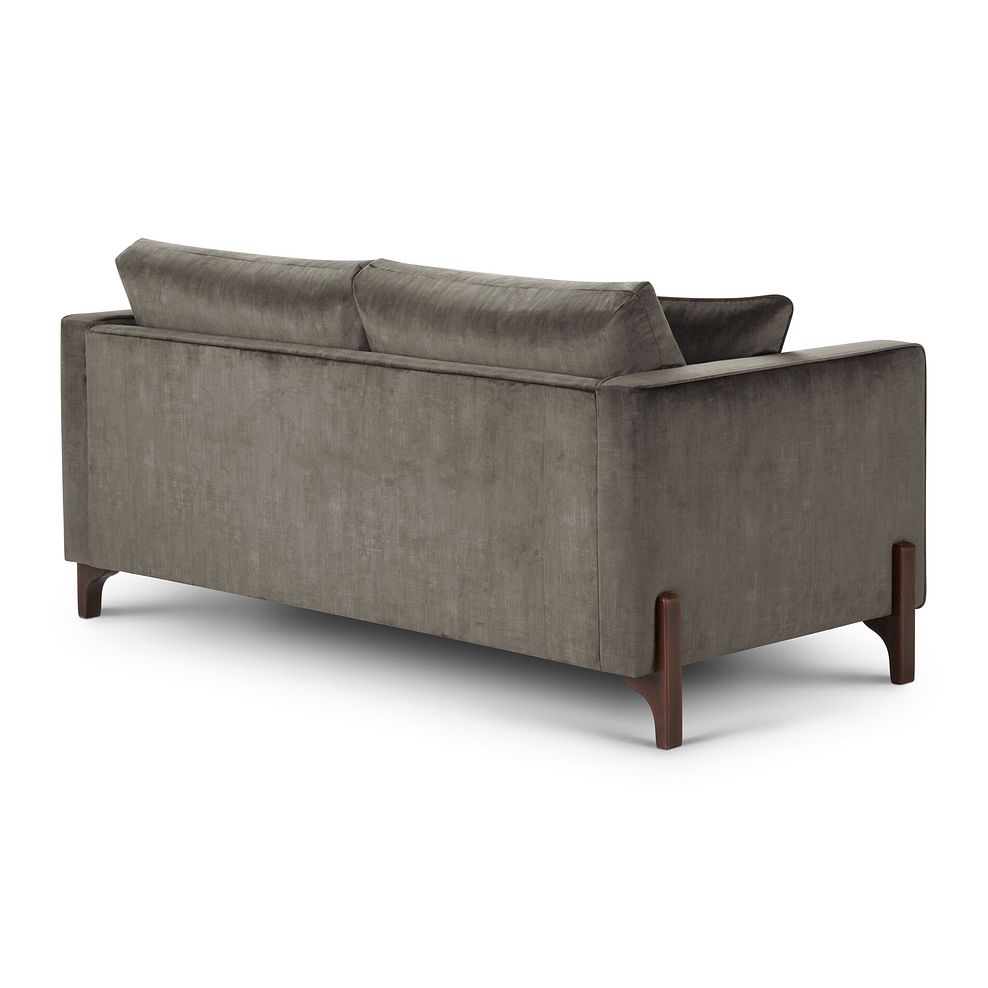 Jude 3 Seater Sofa in Duke Cedar Fabric with Walnut Finished Feet 4