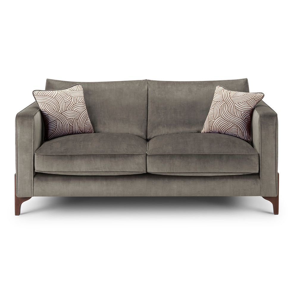 Jude 3 Seater Sofa in Duke Cedar Fabric with Walnut Finished Feet 2