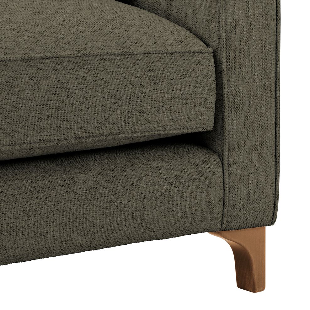 Jude 3 Seater Sofa in Oscar Emerald Fabric with Oak Feet 8