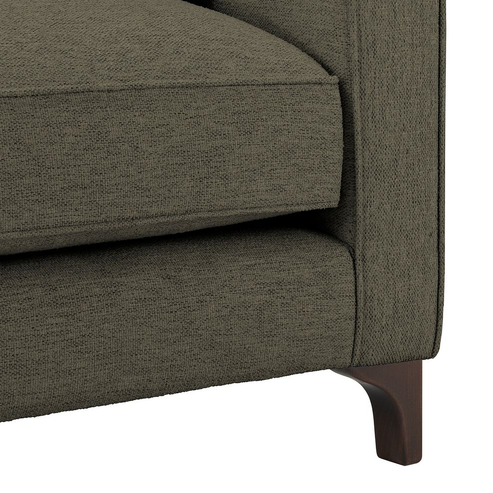 Jude 3 Seater Sofa in Oscar Emerald Fabric with Walnut Finished Feet 8