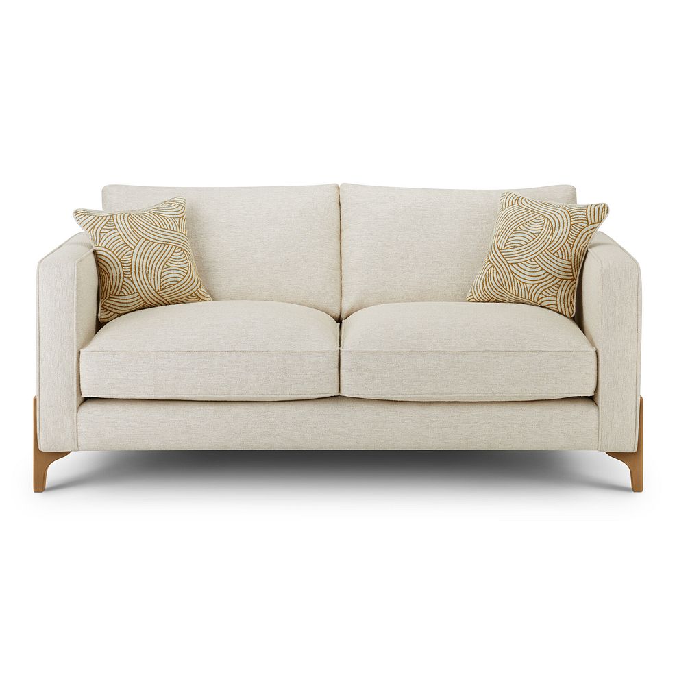 Jude 3 Seater Sofa in Oscar Linen Fabric with Oak Feet 2