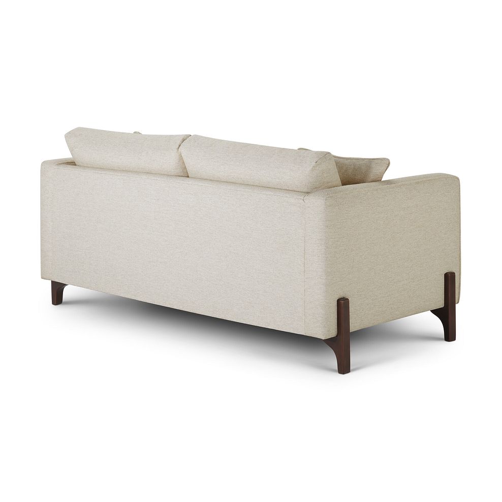 Jude 3 Seater Sofa in Oscar Linen Fabric with Walnut Finished Feet 4