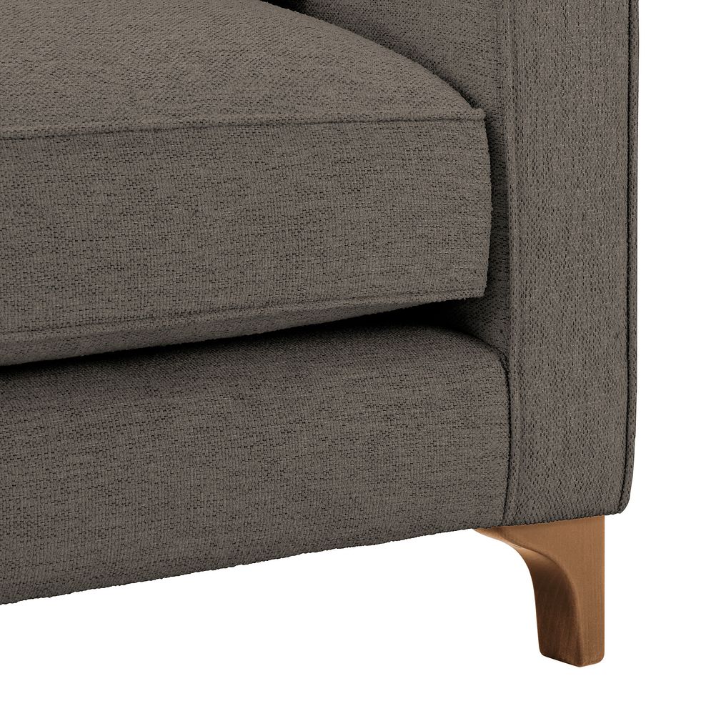 Jude 3 Seater Sofa in Oscar Mocha Fabric with Oak Feet 8