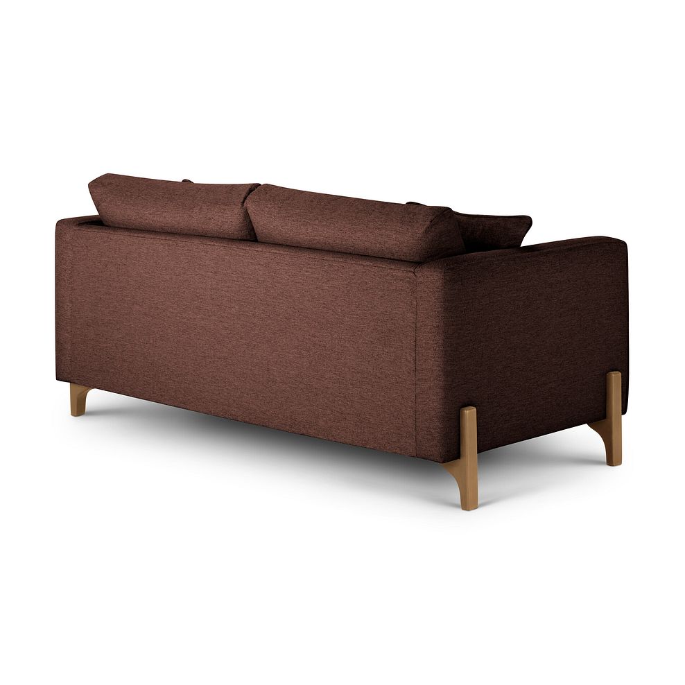 Jude 3 Seater Sofa in Oscar Rust Fabric with Oak Feet 4