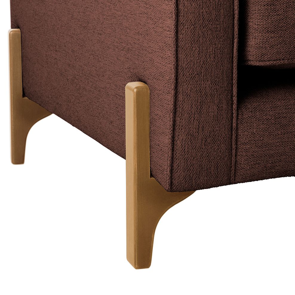 Jude 3 Seater Sofa in Oscar Rust Fabric with Oak Feet 9
