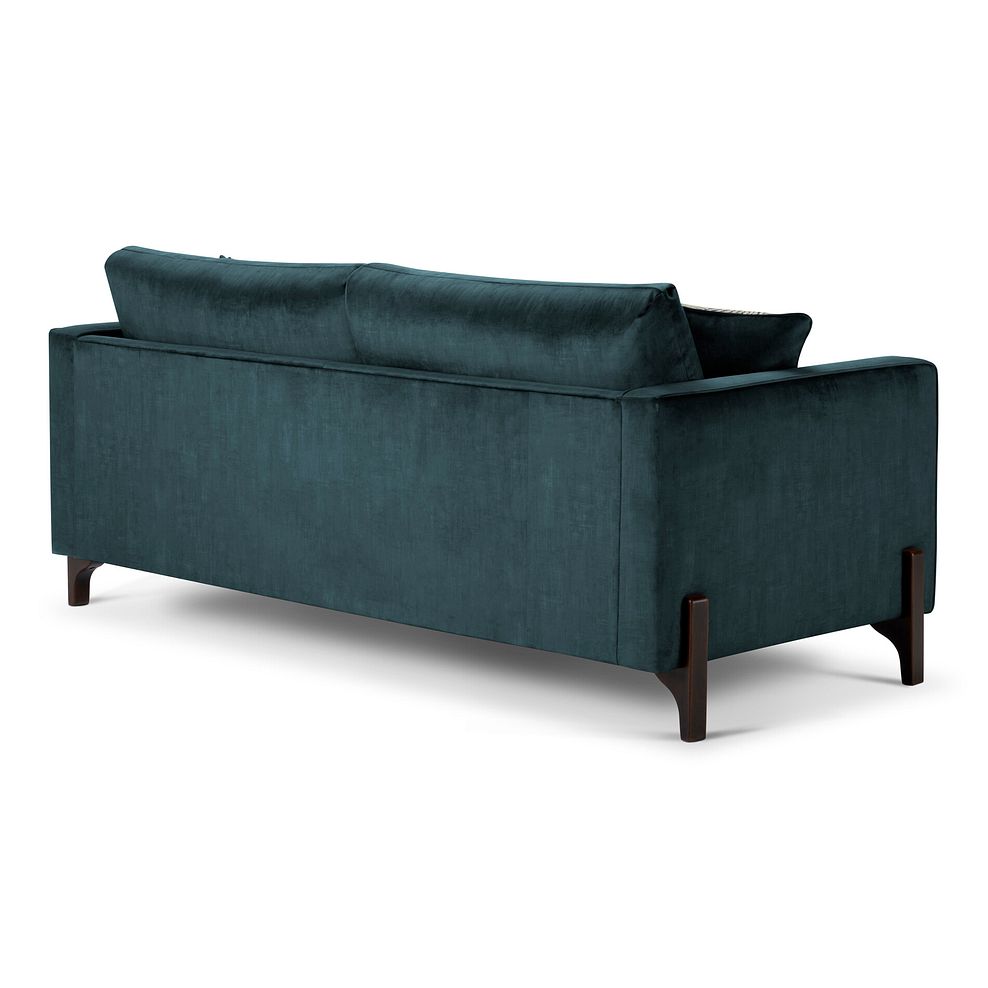 Jude 4 Seater Sofa in Duke Airforce Fabric with Walnut Finished Feet 4