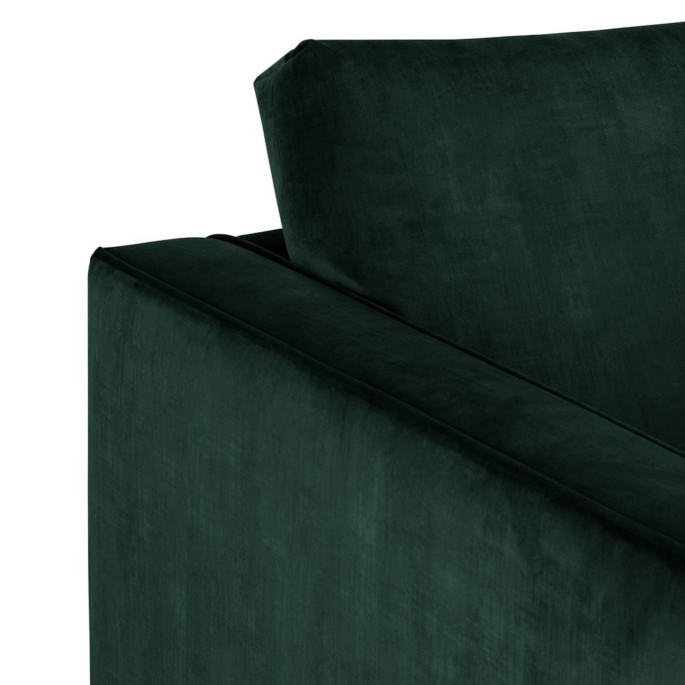 Jude 4 Seater Sofa in Duke Bottle Green Fabric with Walnut Finished Feet 6