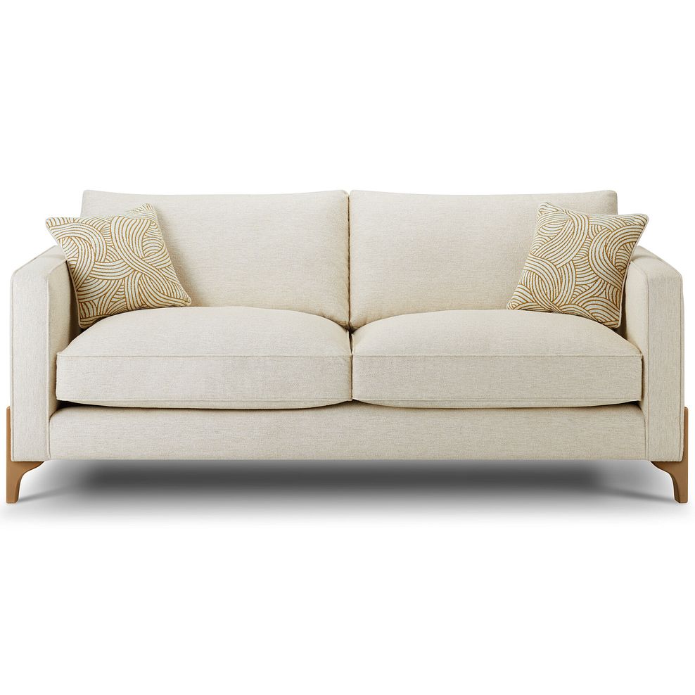 Jude 4 Seater Sofa in Oscar Linen Fabric with Oak Feet 2