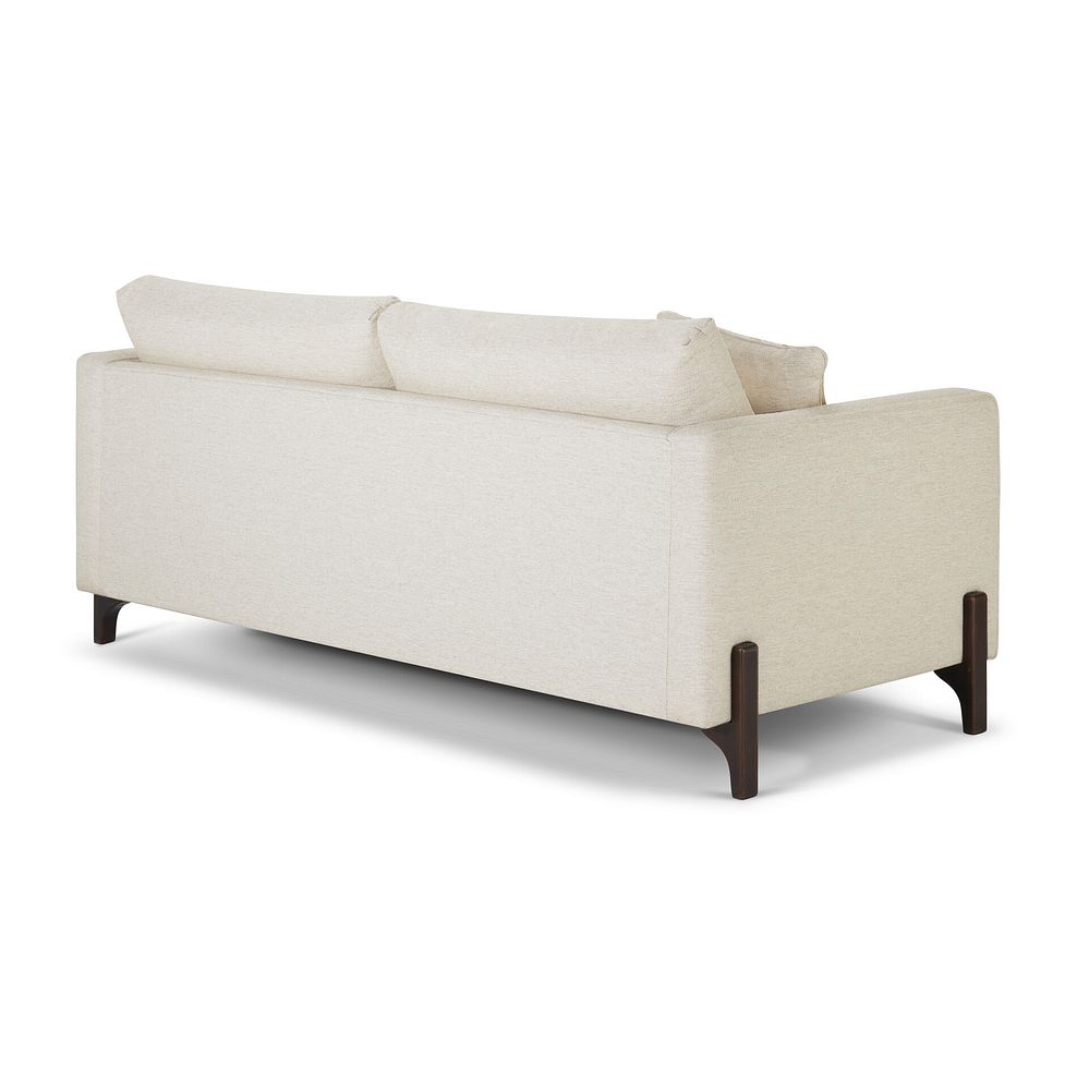 Jude 4 Seater Sofa in Oscar Linen Fabric with Walnut Finished Feet 6
