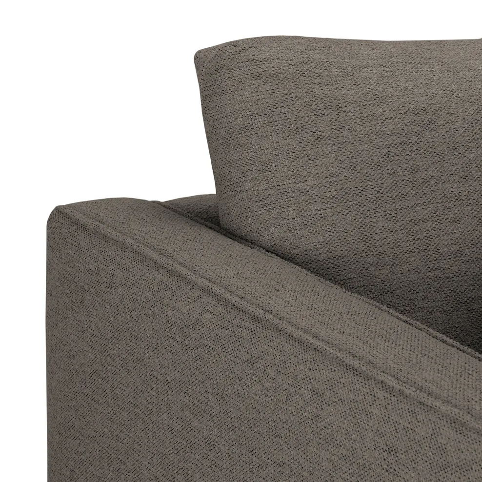 Jude 4 Seater Sofa in Oscar Mocha Fabric with Walnut Finished Feet 6