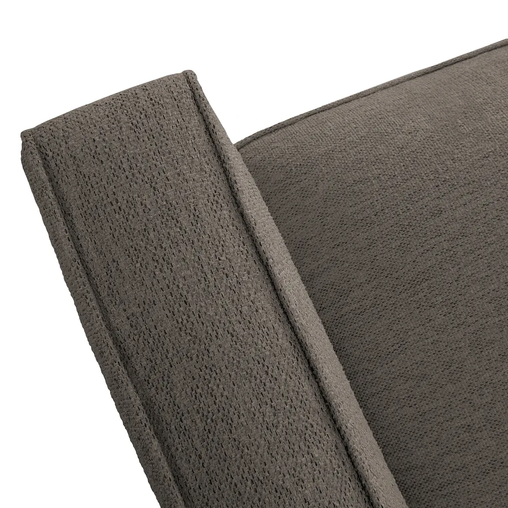 Jude 4 Seater Sofa in Oscar Mocha Fabric with Walnut Finished Feet 7