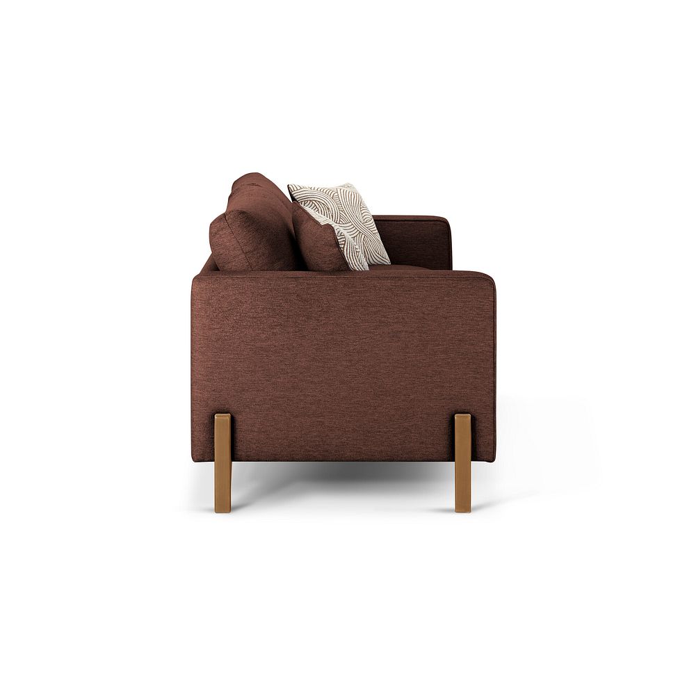 Jude 4 Seater Sofa in Oscar Rust Fabric with Oak Feet 3