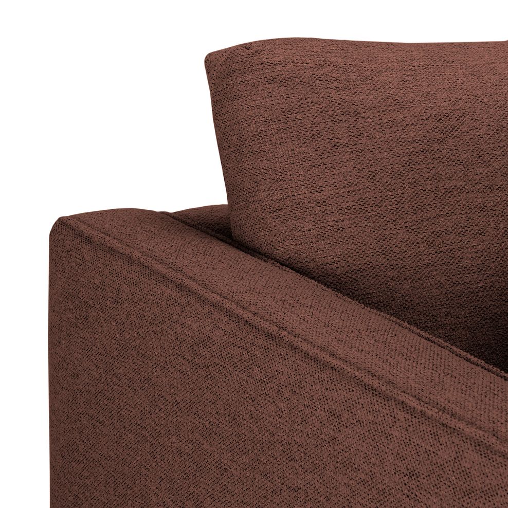 Jude 4 Seater Sofa in Oscar Rust Fabric with Walnut Finished Feet 6