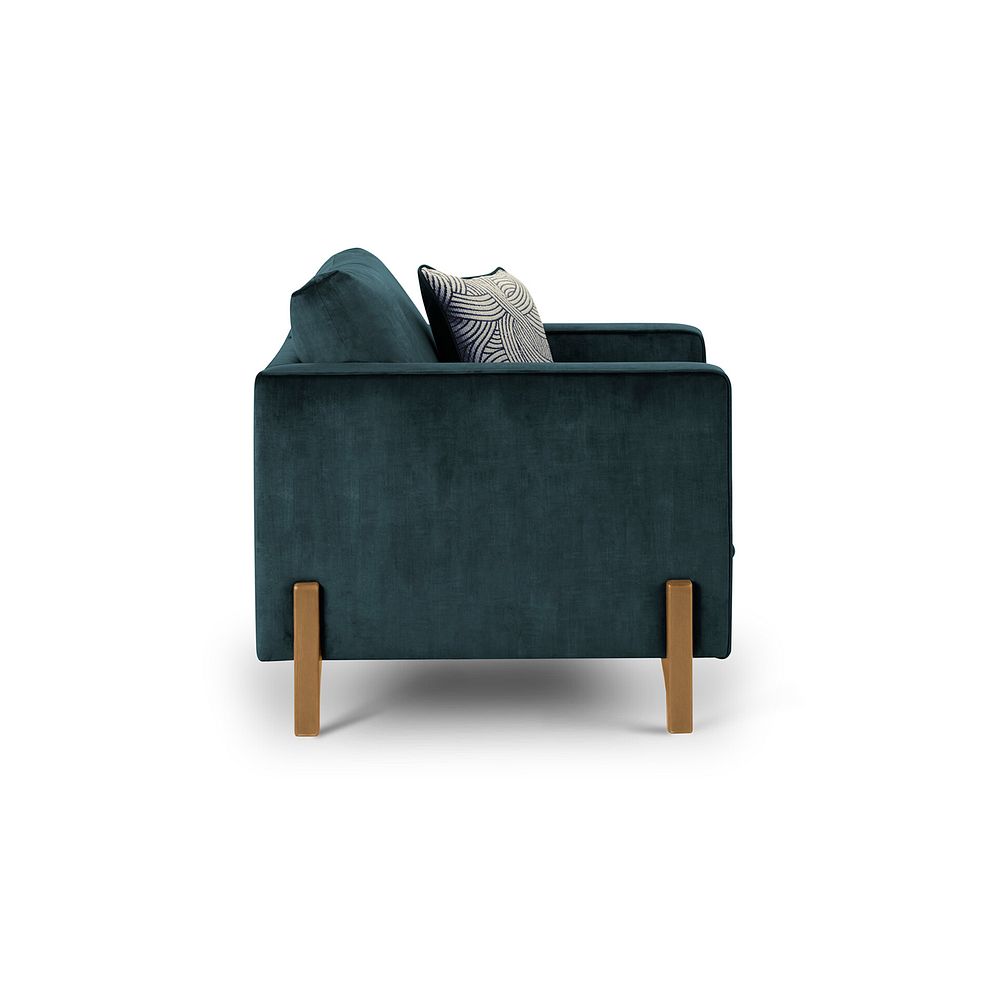 Jude Armchair in Duke Airforce Fabric with Oak Feet 3