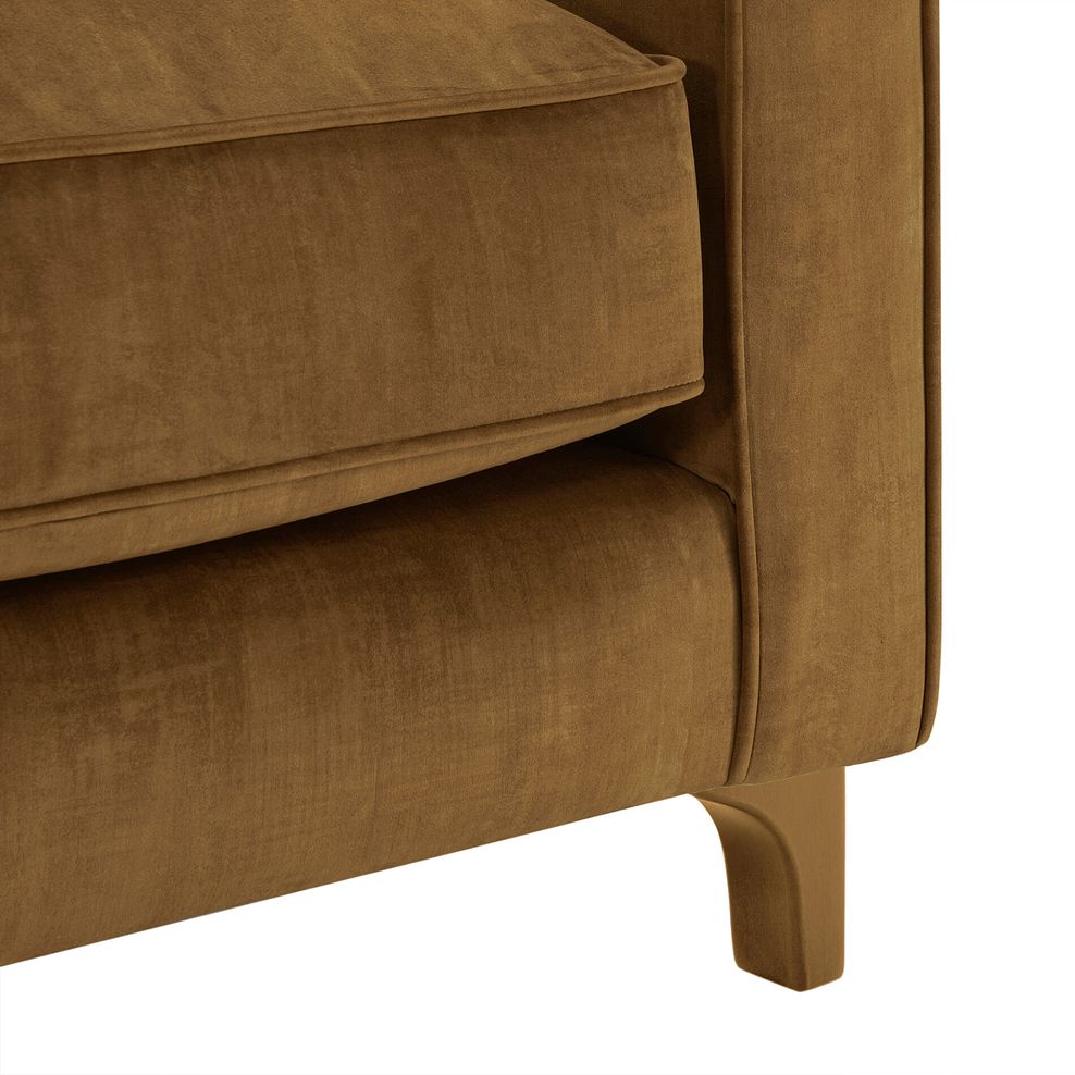 Jude Armchair in Duke Old Gold Fabric with Oak Feet 9