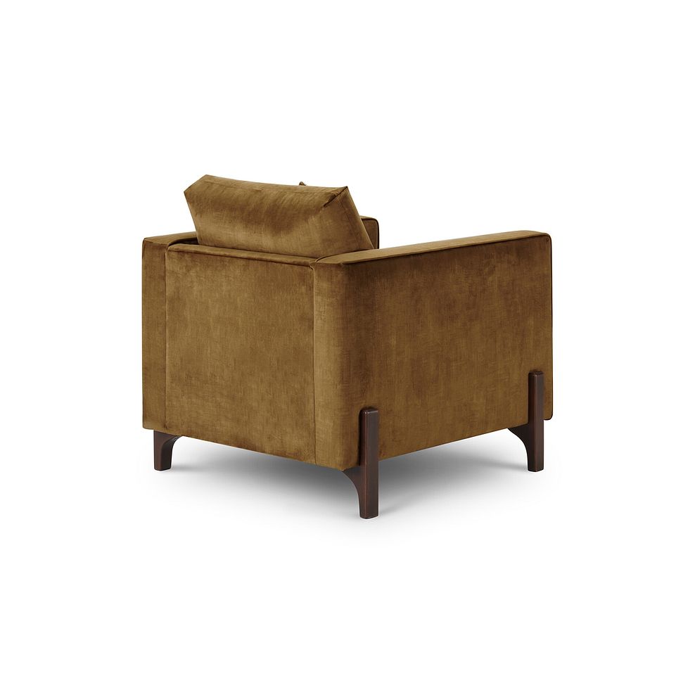 Jude Armchair in Duke Old Gold Fabric with Walnut Finished Feet 6