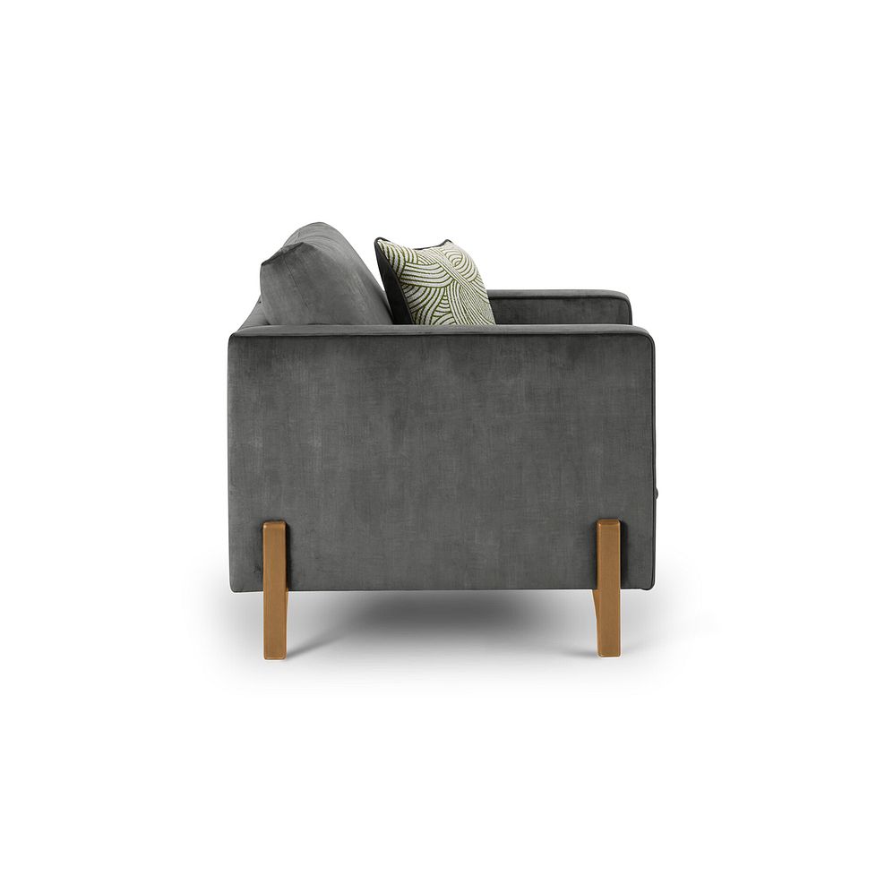 Jude Armchair in Duke Steel Fabric with Oak Feet 3