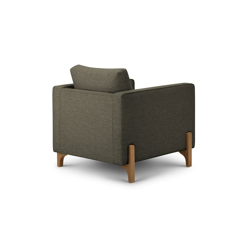 Jude Armchair in Oscar Emerald Fabric with Oak Feet 4