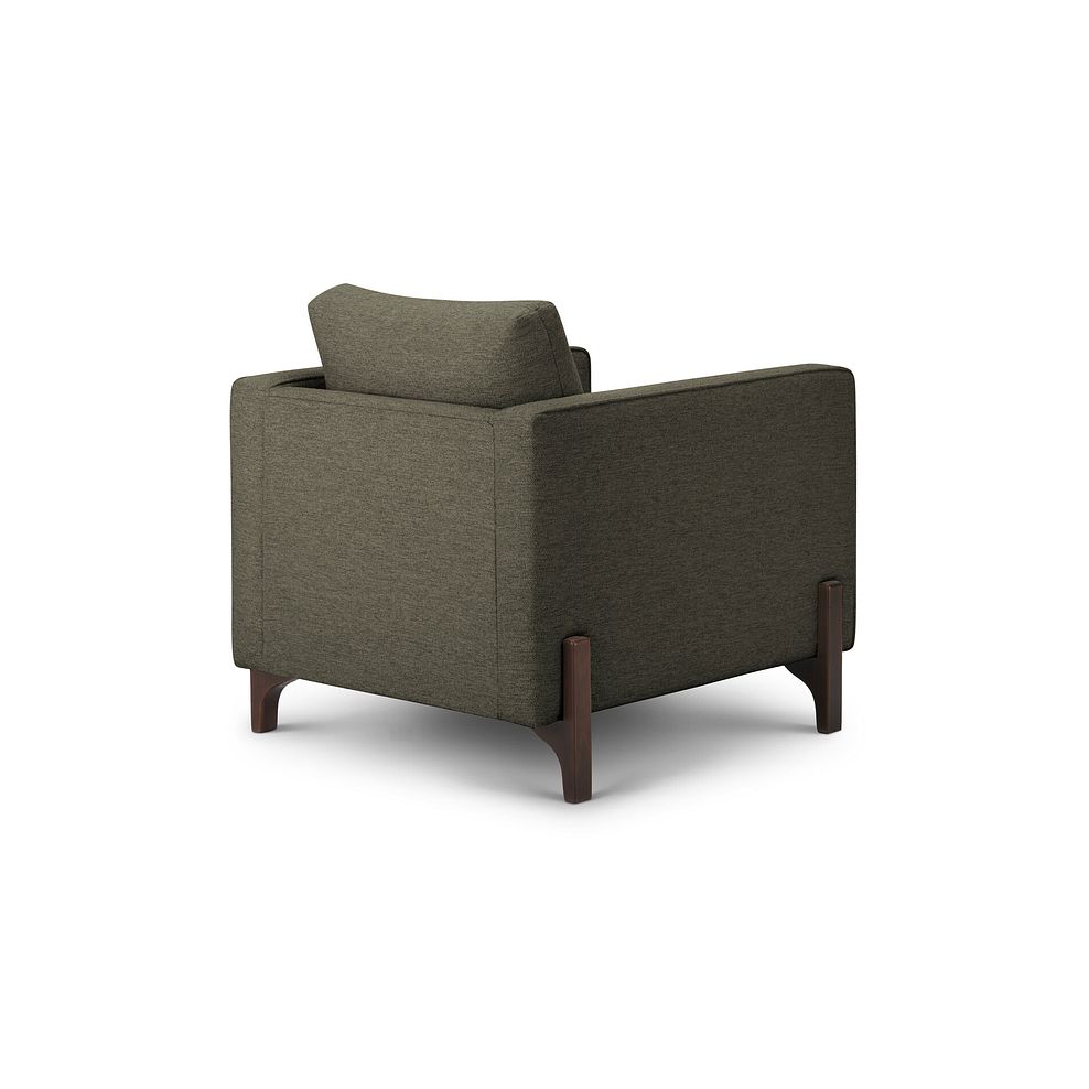 Jude Armchair in Oscar Emerald Fabric with Walnut Finished Feet 4