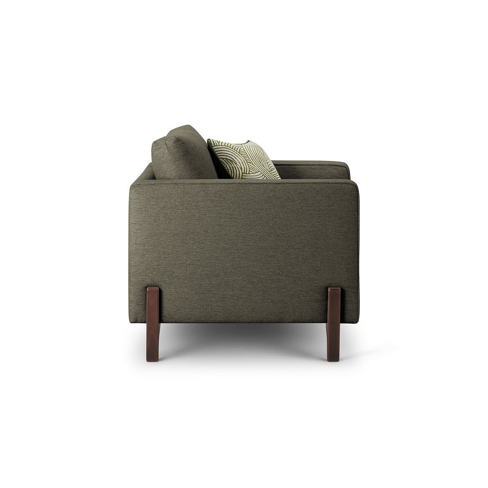 Jude Armchair in Oscar Emerald Fabric with Walnut Finished Feet 3