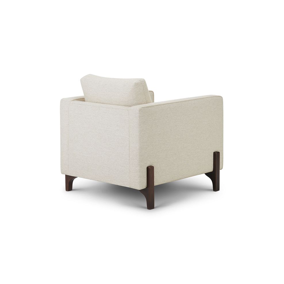 Jude Armchair in Oscar Linen Fabric with Walnut Finished Feet 4
