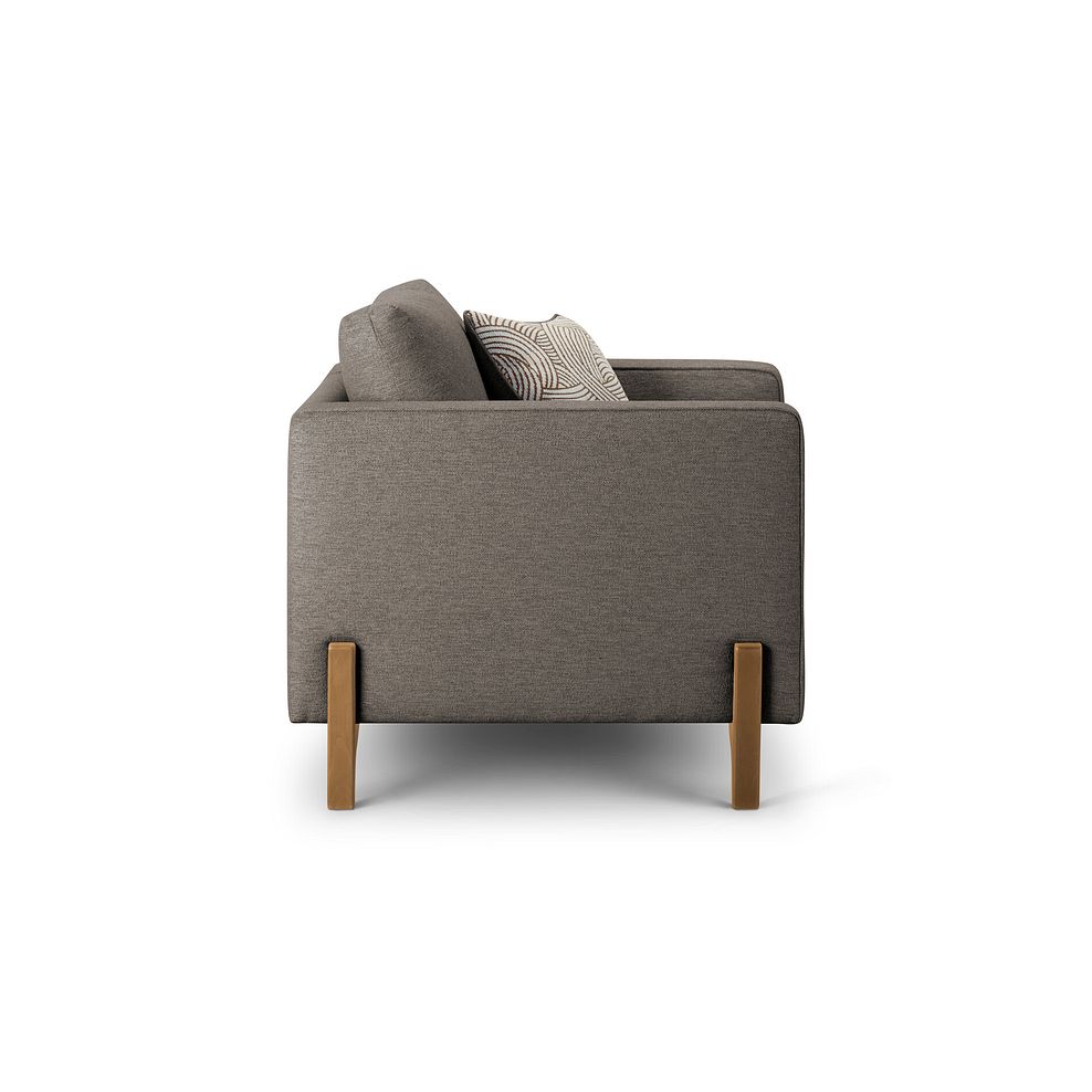 Jude Armchair in Oscar Mocha Fabric with Oak Feet 3