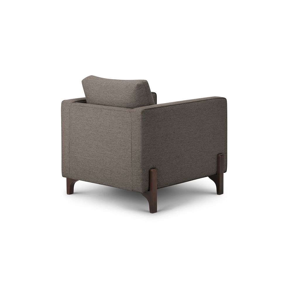 Jude Armchair in Oscar Mocha Fabric with Walnut Finished Feet 4