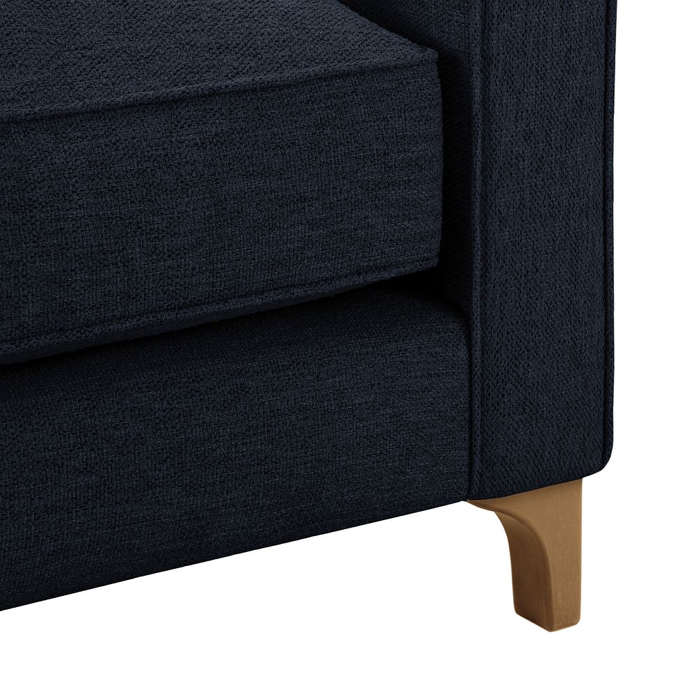 Jude Armchair in Oscar Navy Fabric with Oak Feet 8