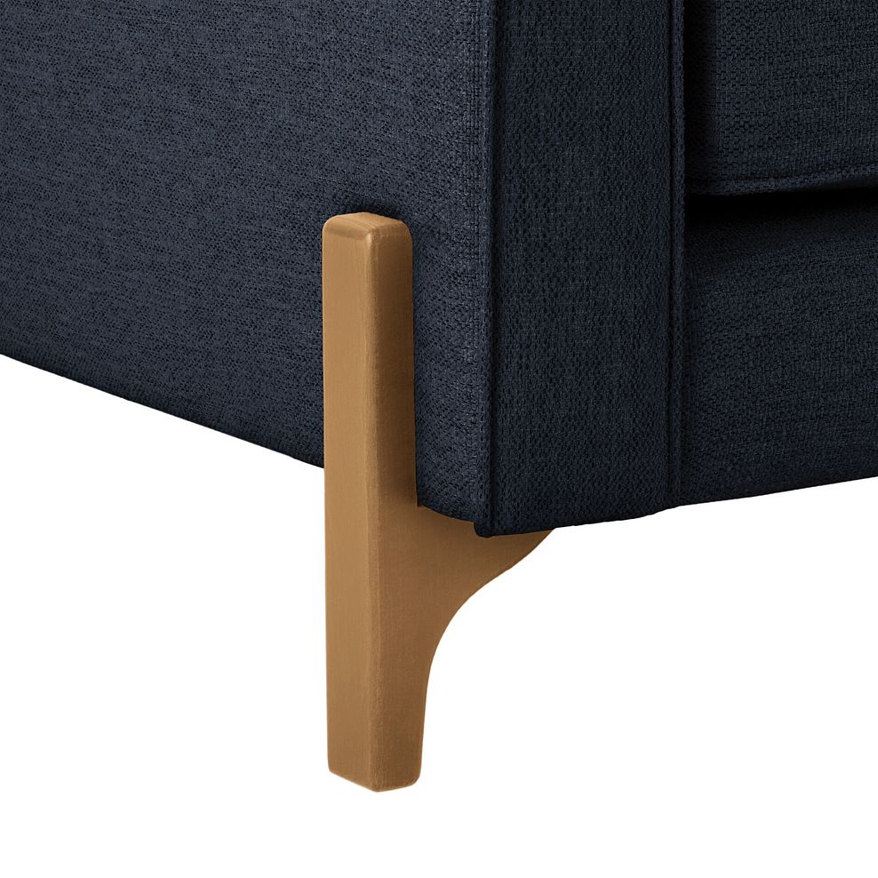 Jude Armchair in Oscar Navy Fabric with Oak Feet 9