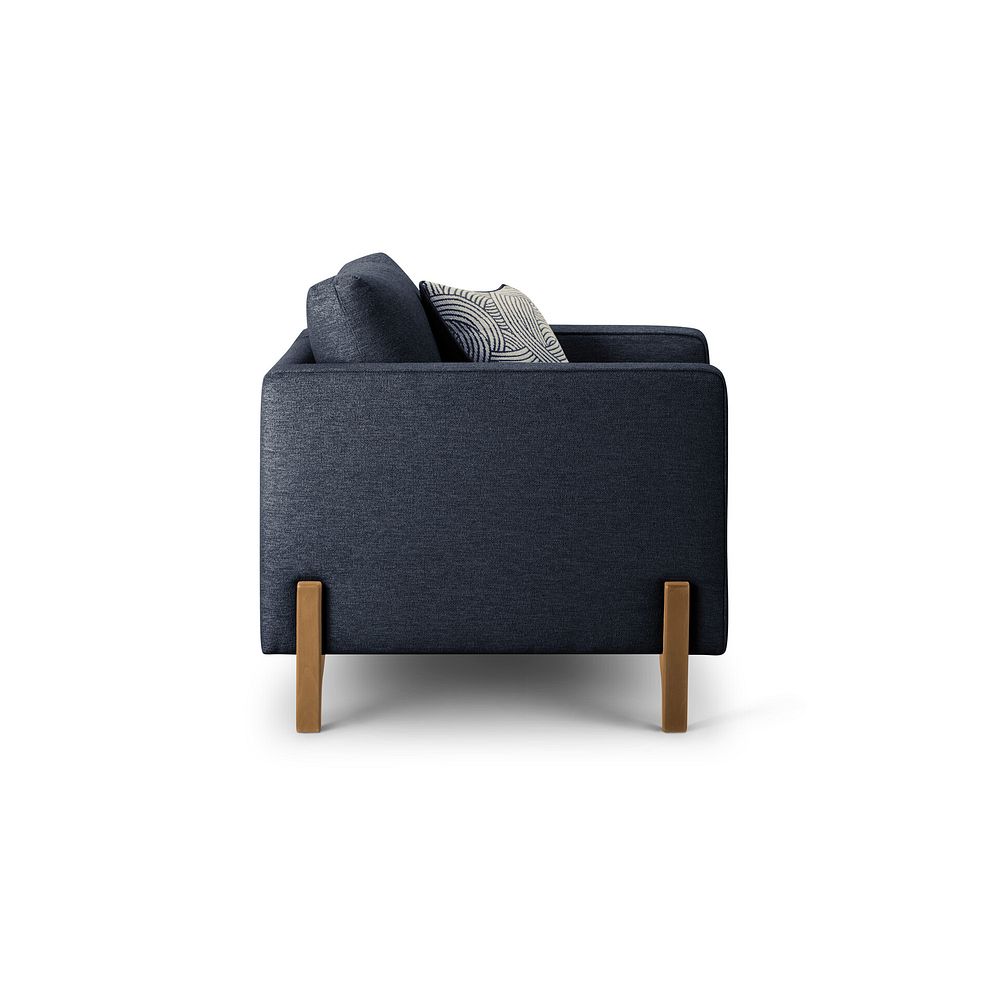 Jude Armchair in Oscar Navy Fabric with Oak Feet 3