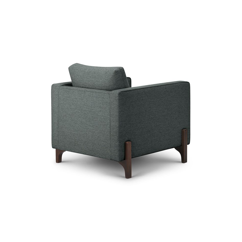 Jude Armchair in Oscar Nickel Fabric with Walnut Finished Feet 4