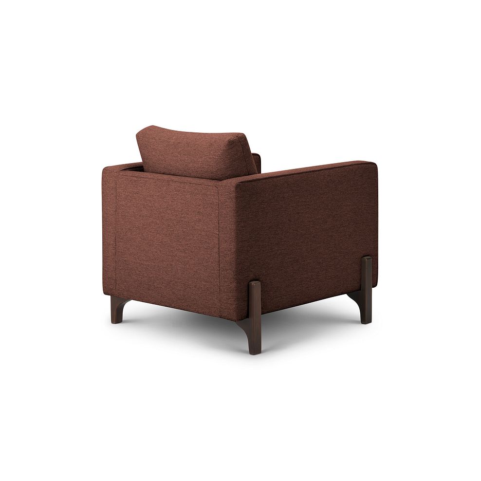 Jude Armchair in Oscar Rust Fabric with Walnut Finished Feet 4