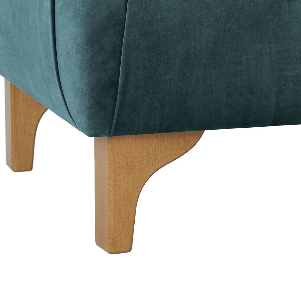 Jude Footstool in Duke Airforce Fabric with Oak Feet 3