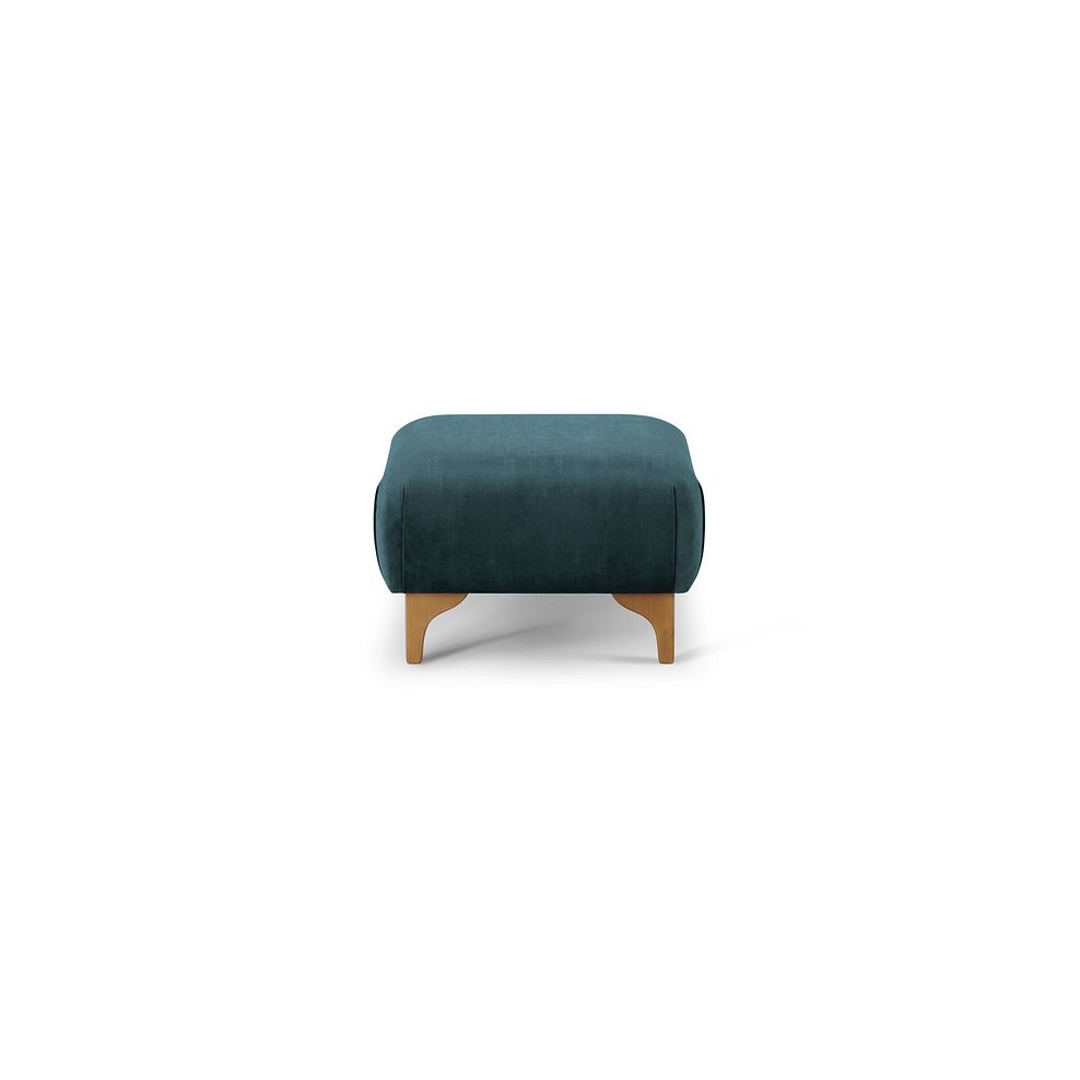 Jude Footstool in Duke Airforce Fabric with Oak Feet 2