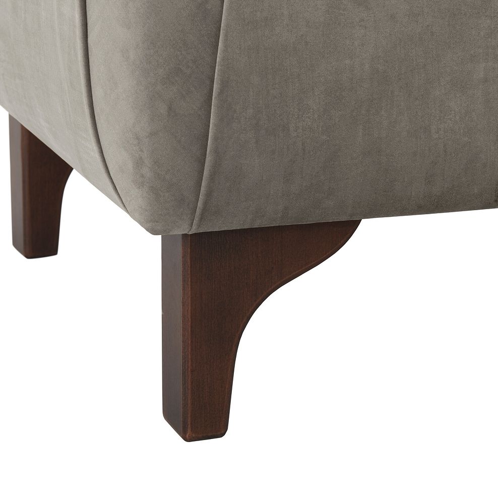 Jude Footstool in Duke Cedar Fabric with Walnut Finished Feet 3