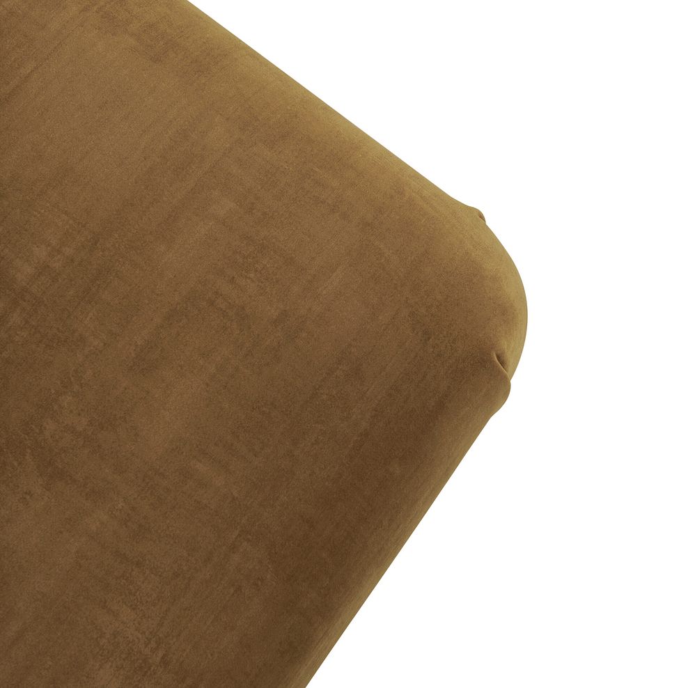 Jude Footstool in Duke Old Gold Fabric with Walnut Finished Feet 6