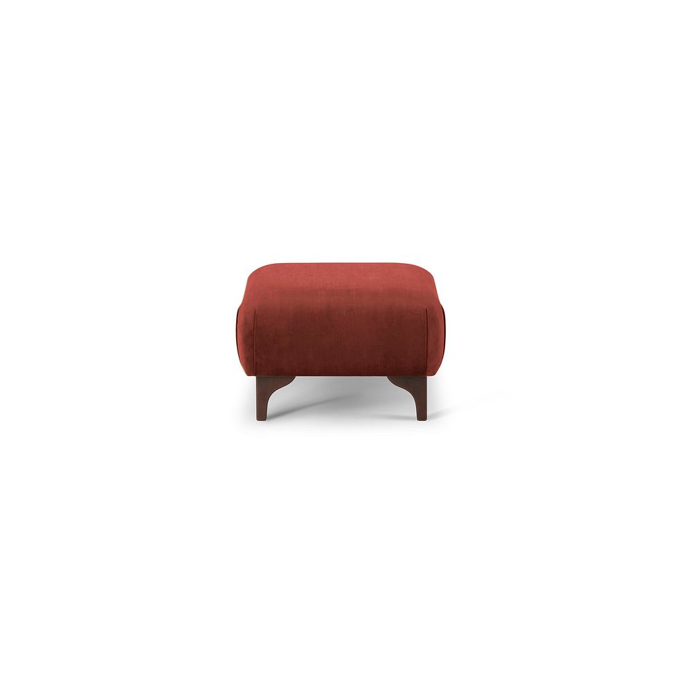 Jude Footstool in Duke Sunset Fabric with Walnut Finished Feet 2