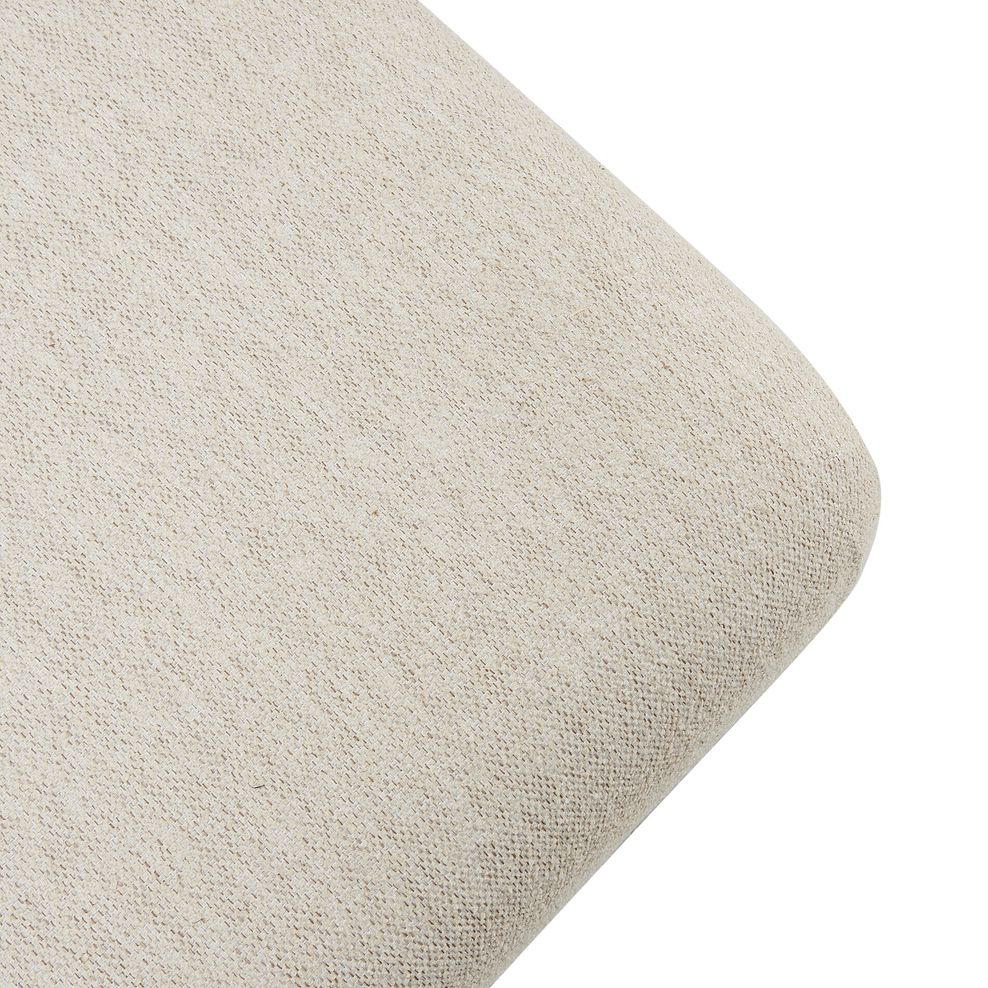 Jude Footstool in Oscar Linen Fabric with Walnut Finished Feet 6