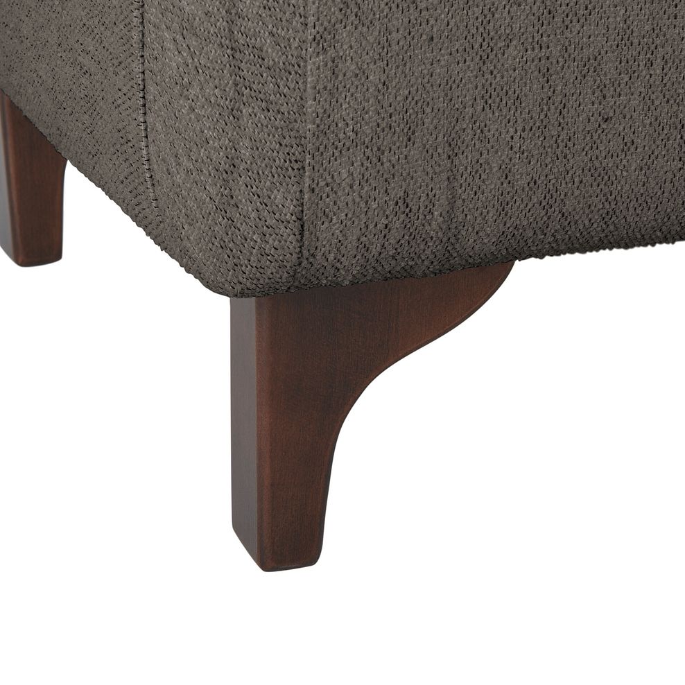 Jude Footstool in Oscar Mocha Fabric with Walnut Finished Feet 3