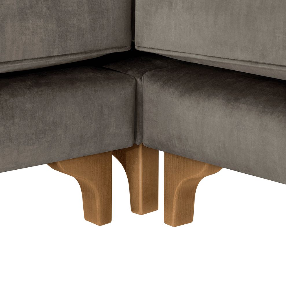 Jude Large Corner Sofa in Duke Cedar Fabric with Oak Feet 4