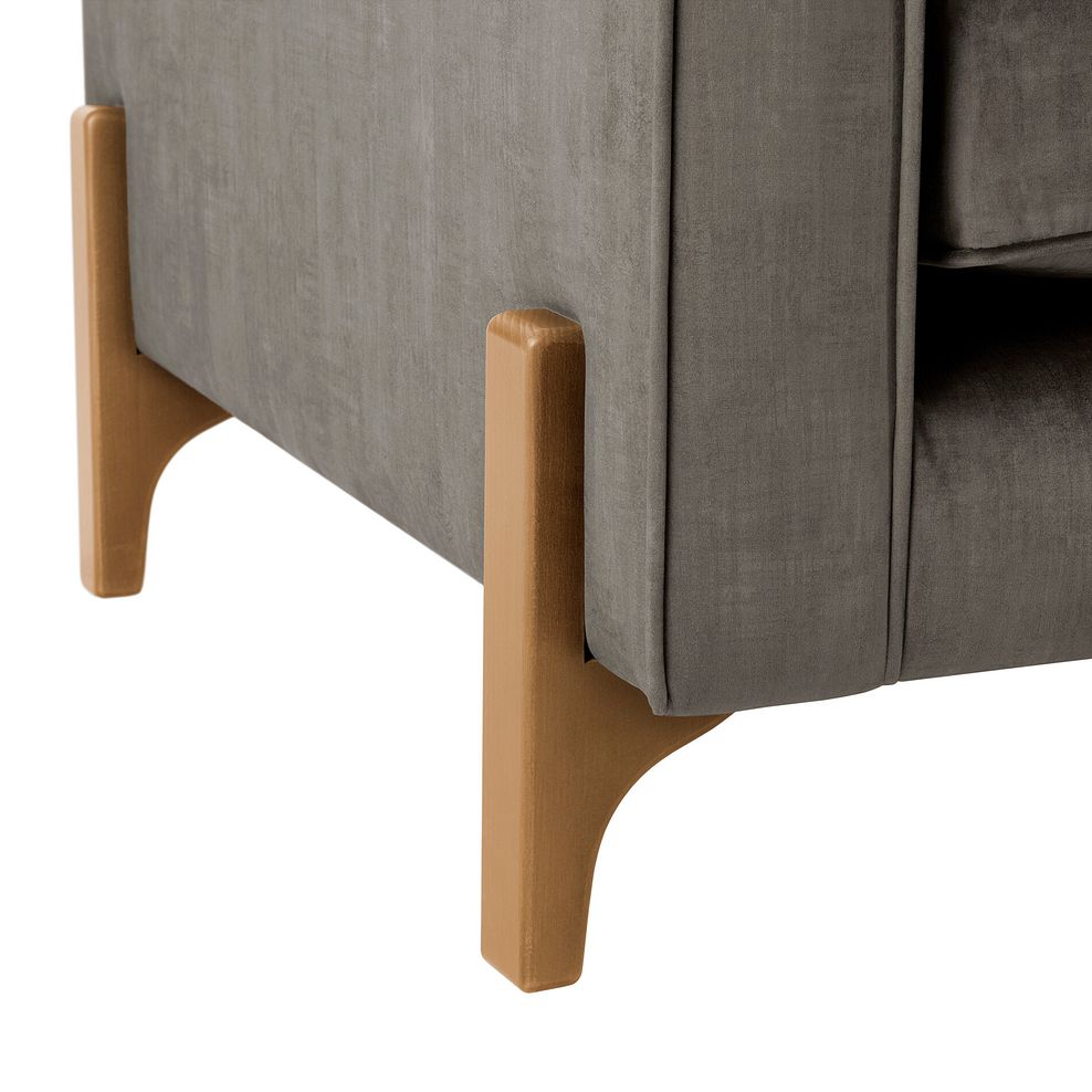 Jude Large Corner Sofa in Duke Cedar Fabric with Oak Feet 9